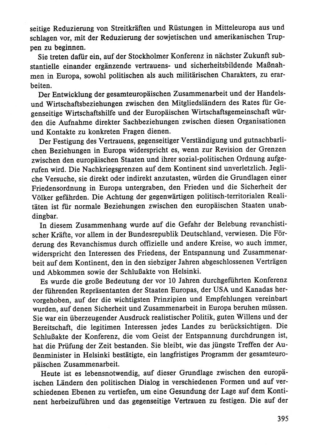 Dokumente der Sozialistischen Einheitspartei Deutschlands (SED) [Deutsche Demokratische Republik (DDR)] 1984-1985, Seite 395 (Dok. SED DDR 1984-1985, S. 395)