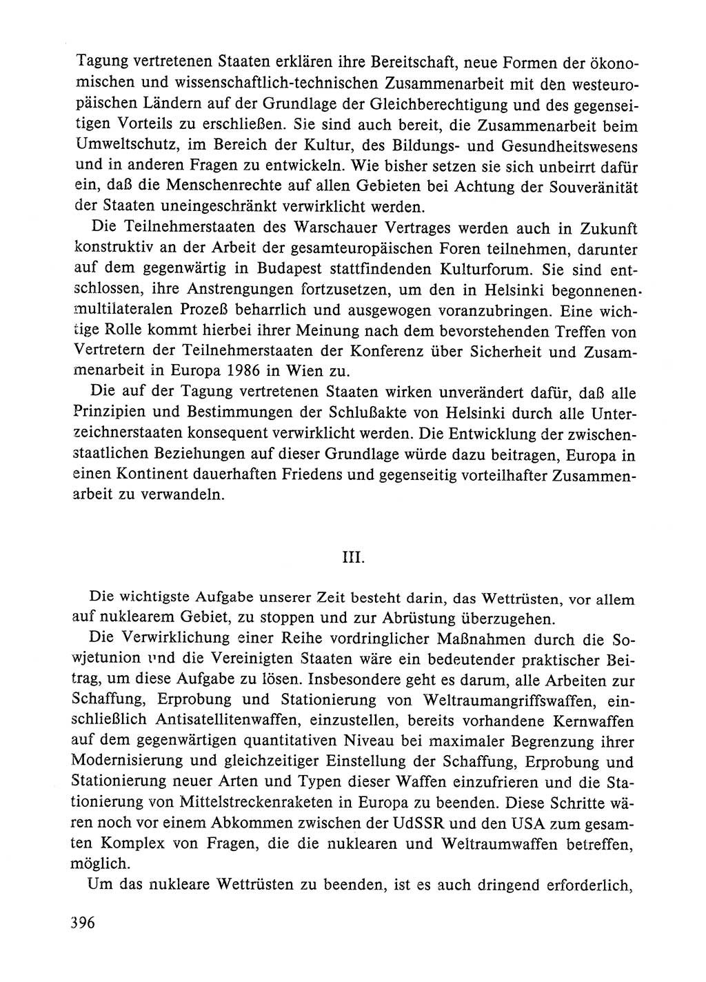 Dokumente der Sozialistischen Einheitspartei Deutschlands (SED) [Deutsche Demokratische Republik (DDR)] 1984-1985, Seite 396 (Dok. SED DDR 1984-1985, S. 396)