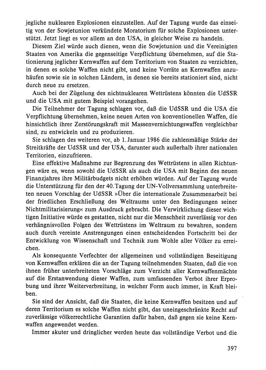 Dokumente der Sozialistischen Einheitspartei Deutschlands (SED) [Deutsche Demokratische Republik (DDR)] 1984-1985, Seite 397 (Dok. SED DDR 1984-1985, S. 397)