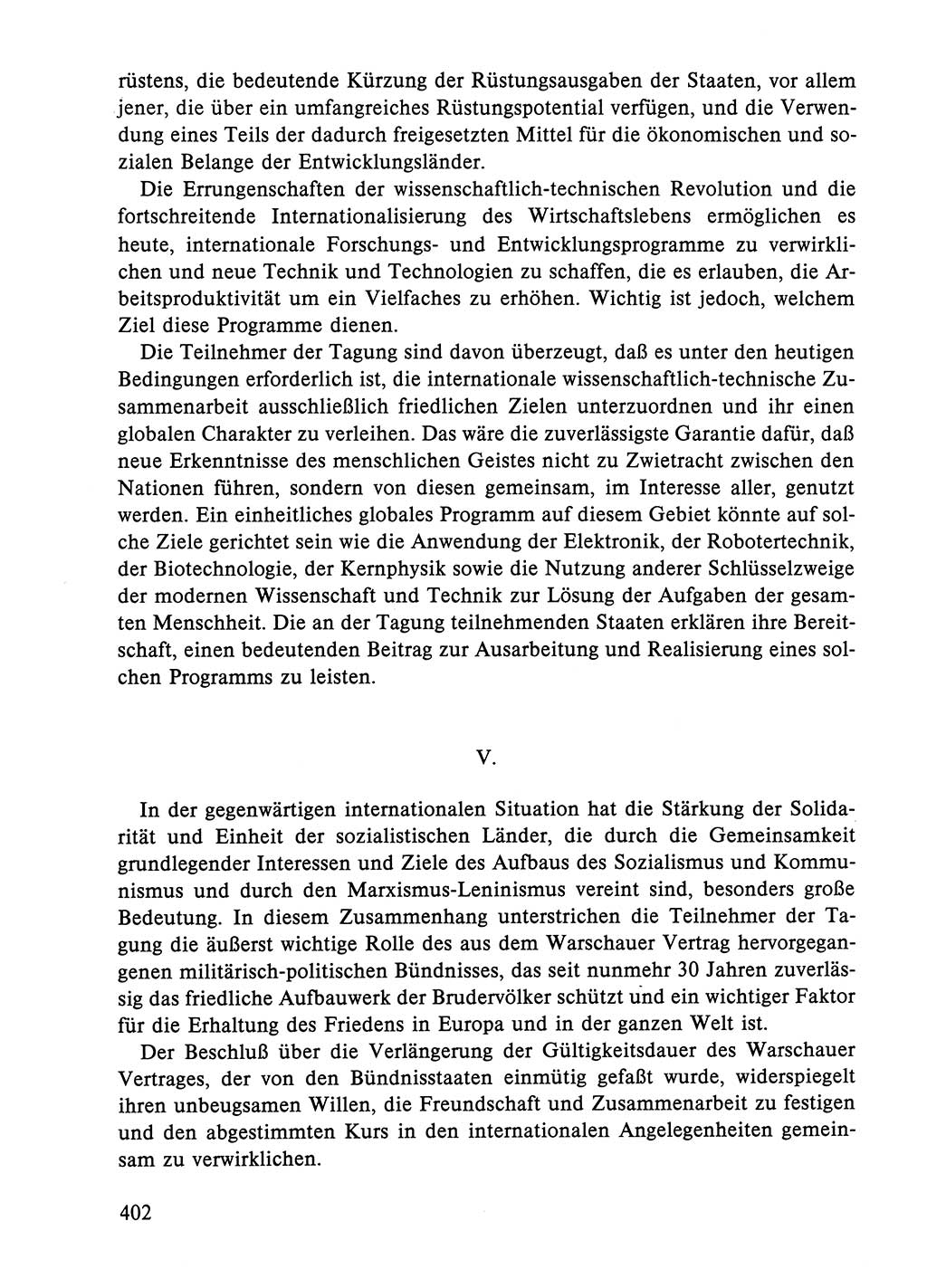 Dokumente der Sozialistischen Einheitspartei Deutschlands (SED) [Deutsche Demokratische Republik (DDR)] 1984-1985, Seite 402 (Dok. SED DDR 1984-1985, S. 402)
