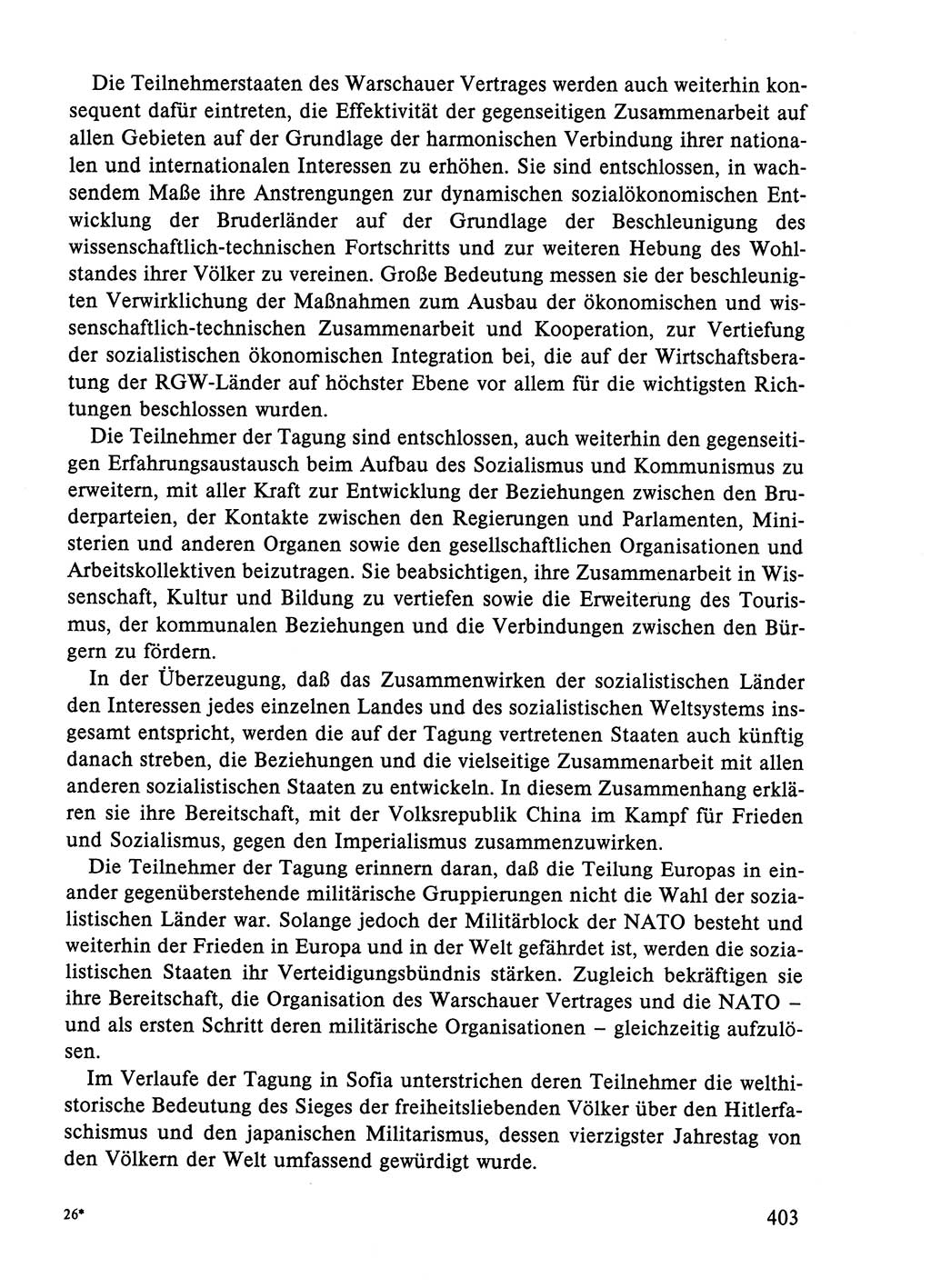 Dokumente der Sozialistischen Einheitspartei Deutschlands (SED) [Deutsche Demokratische Republik (DDR)] 1984-1985, Seite 403 (Dok. SED DDR 1984-1985, S. 403)