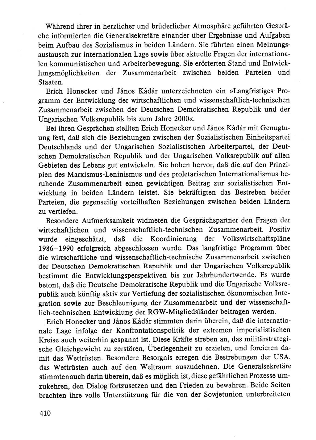 Dokumente der Sozialistischen Einheitspartei Deutschlands (SED) [Deutsche Demokratische Republik (DDR)] 1984-1985, Seite 410 (Dok. SED DDR 1984-1985, S. 410)