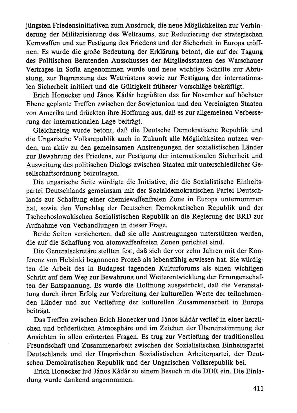 Dokumente der Sozialistischen Einheitspartei Deutschlands (SED) [Deutsche Demokratische Republik (DDR)] 1984-1985, Seite 411 (Dok. SED DDR 1984-1985, S. 411)