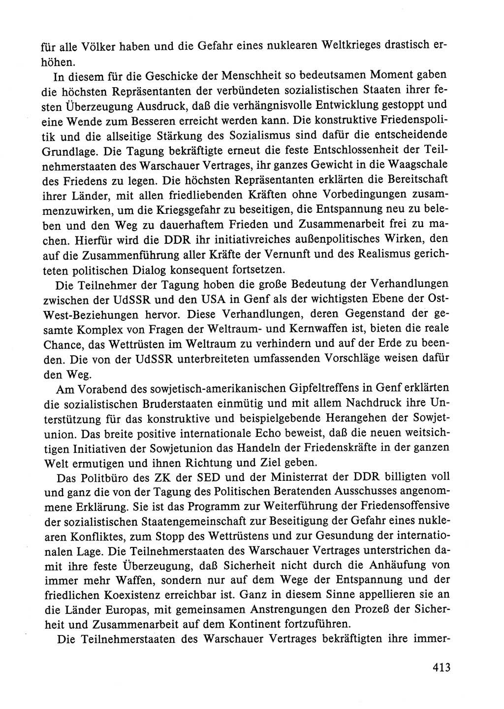 Dokumente der Sozialistischen Einheitspartei Deutschlands (SED) [Deutsche Demokratische Republik (DDR)] 1984-1985, Seite 413 (Dok. SED DDR 1984-1985, S. 413)