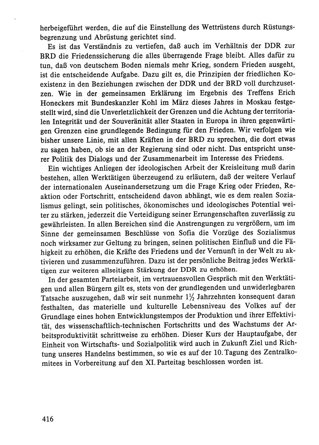 Dokumente der Sozialistischen Einheitspartei Deutschlands (SED) [Deutsche Demokratische Republik (DDR)] 1984-1985, Seite 416 (Dok. SED DDR 1984-1985, S. 416)