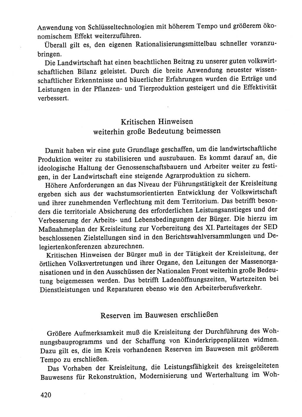 Dokumente der Sozialistischen Einheitspartei Deutschlands (SED) [Deutsche Demokratische Republik (DDR)] 1984-1985, Seite 420 (Dok. SED DDR 1984-1985, S. 420)