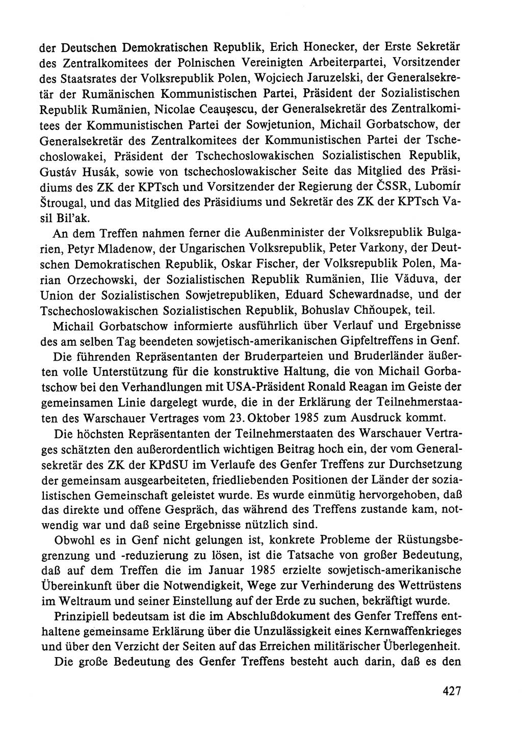 Dokumente der Sozialistischen Einheitspartei Deutschlands (SED) [Deutsche Demokratische Republik (DDR)] 1984-1985, Seite 427 (Dok. SED DDR 1984-1985, S. 427)