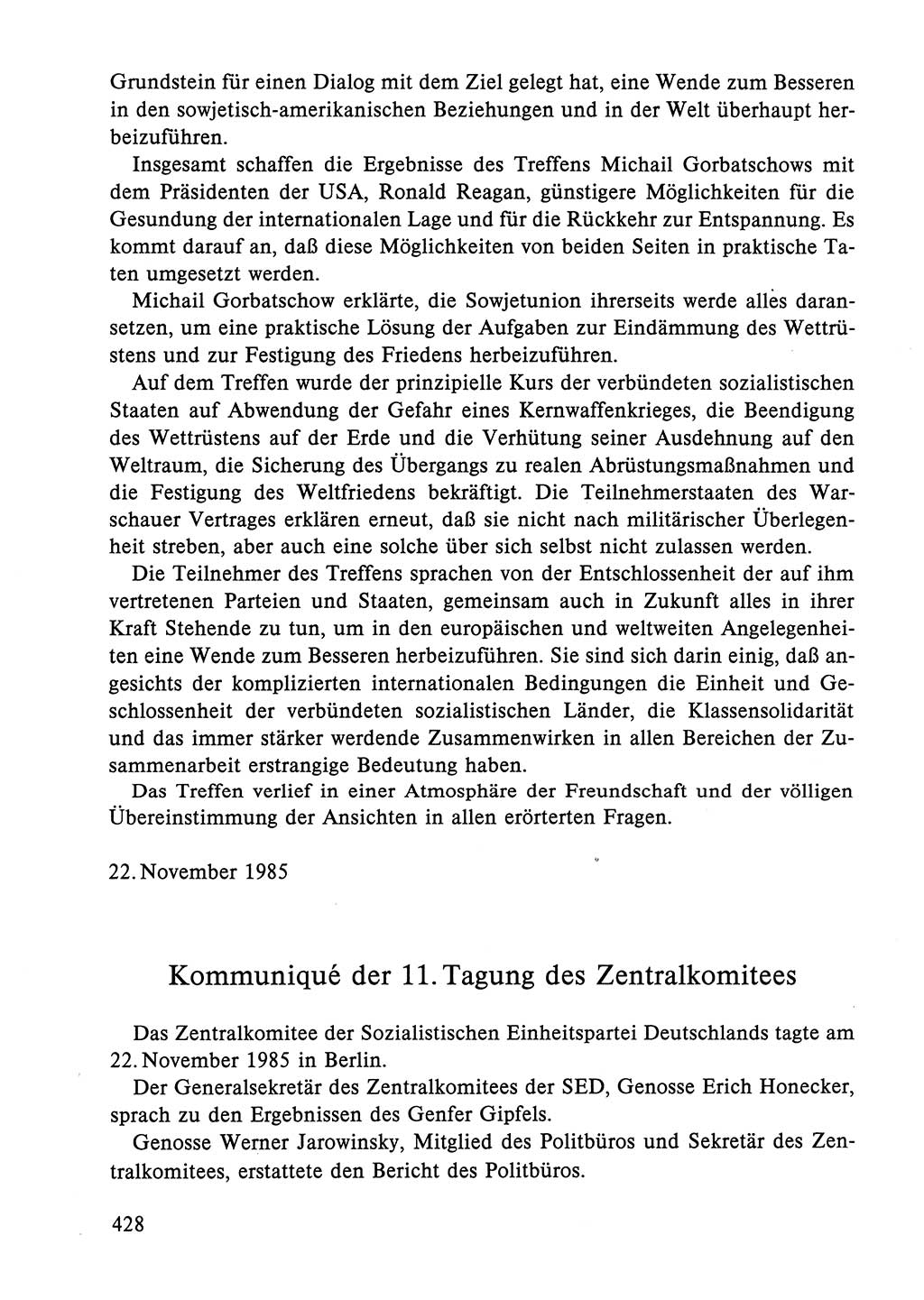 Dokumente der Sozialistischen Einheitspartei Deutschlands (SED) [Deutsche Demokratische Republik (DDR)] 1984-1985, Seite 428 (Dok. SED DDR 1984-1985, S. 428)
