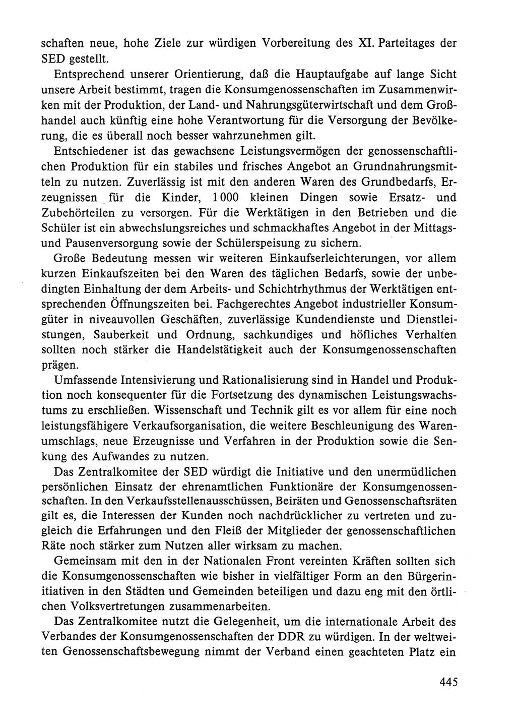 Dokumente der Sozialistischen Einheitspartei Deutschlands (SED) [Deutsche Demokratische Republik (DDR)] 1984-1985, Seite 445 (Dok. SED DDR 1984-1985, S. 445)