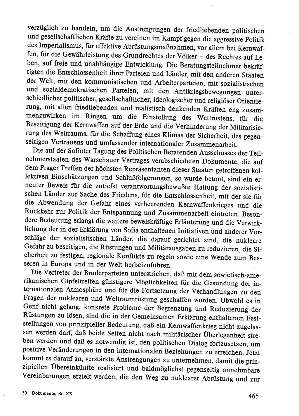 Dokumente der Sozialistischen Einheitspartei Deutschlands (SED) [Deutsche Demokratische Republik (DDR)] 1984-1985, Seite 465 (Dok. SED DDR 1984-1985, S. 465)