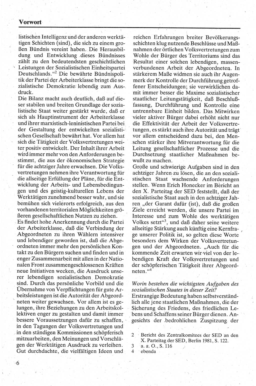 Handbuch für den Abgeordneten [Deutsche Demokratische Republik (DDR)] 1984, Seite 6 (Hb. Abg. DDR 1984, S. 6)