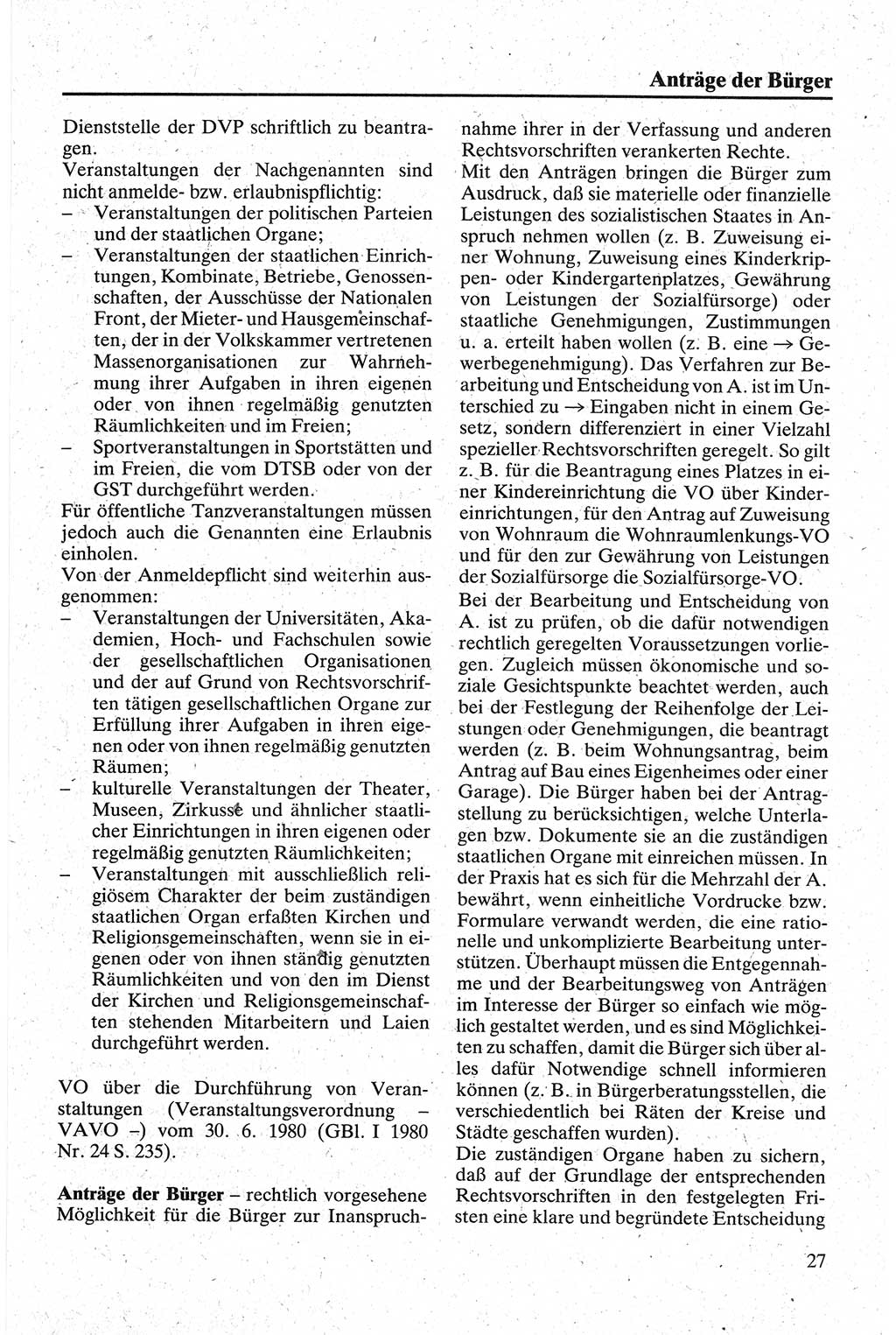 Handbuch für den Abgeordneten [Deutsche Demokratische Republik (DDR)] 1984, Seite 27 (Hb. Abg. DDR 1984, S. 27)