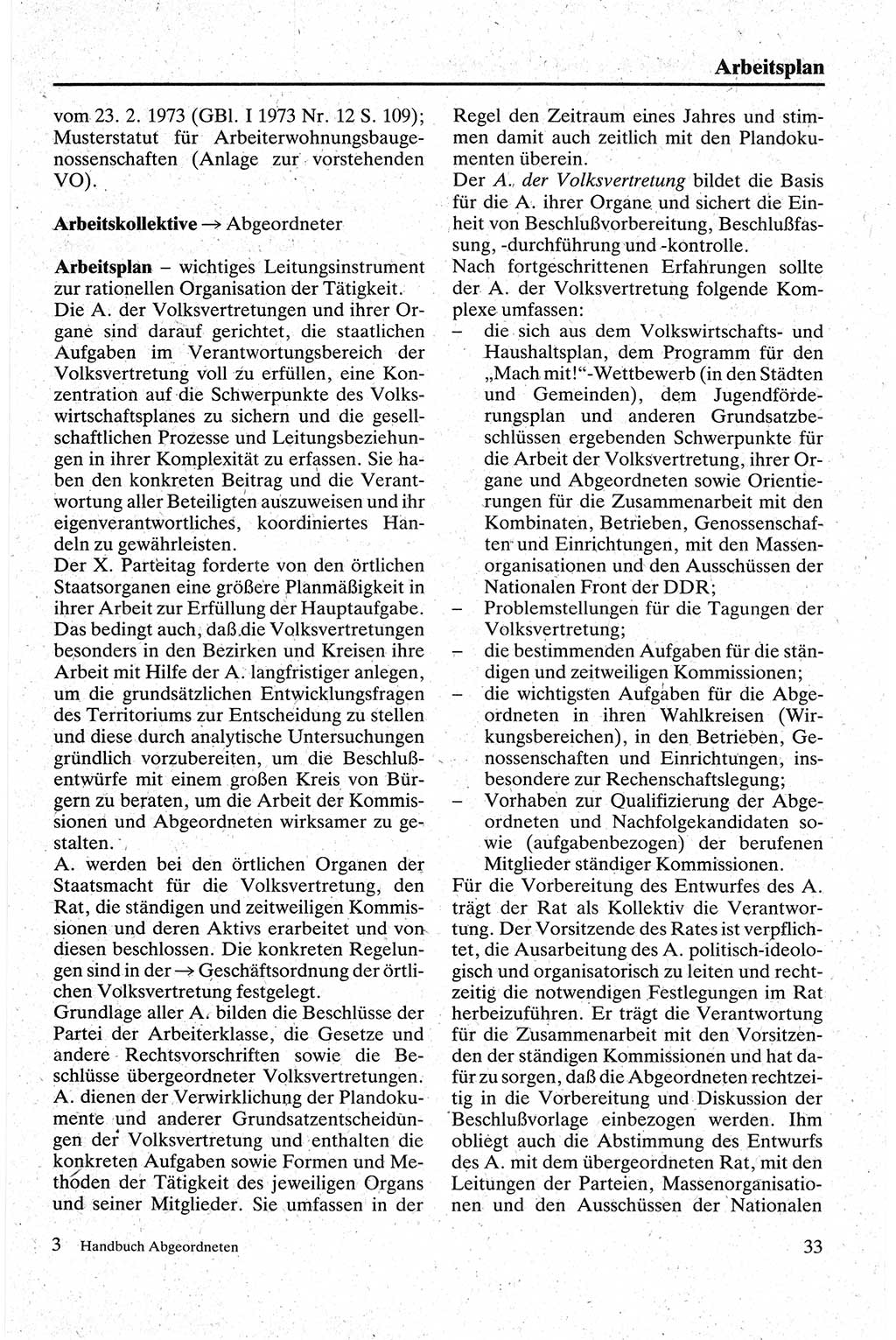 Handbuch für den Abgeordneten [Deutsche Demokratische Republik (DDR)] 1984, Seite 33 (Hb. Abg. DDR 1984, S. 33)