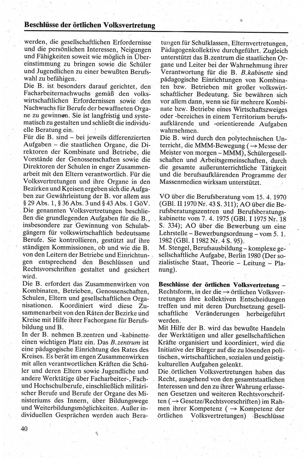 Handbuch für den Abgeordneten [Deutsche Demokratische Republik (DDR)] 1984, Seite 40 (Hb. Abg. DDR 1984, S. 40)