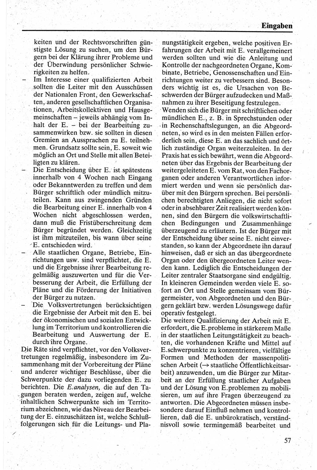 Handbuch für den Abgeordneten [Deutsche Demokratische Republik (DDR)] 1984, Seite 57 (Hb. Abg. DDR 1984, S. 57)