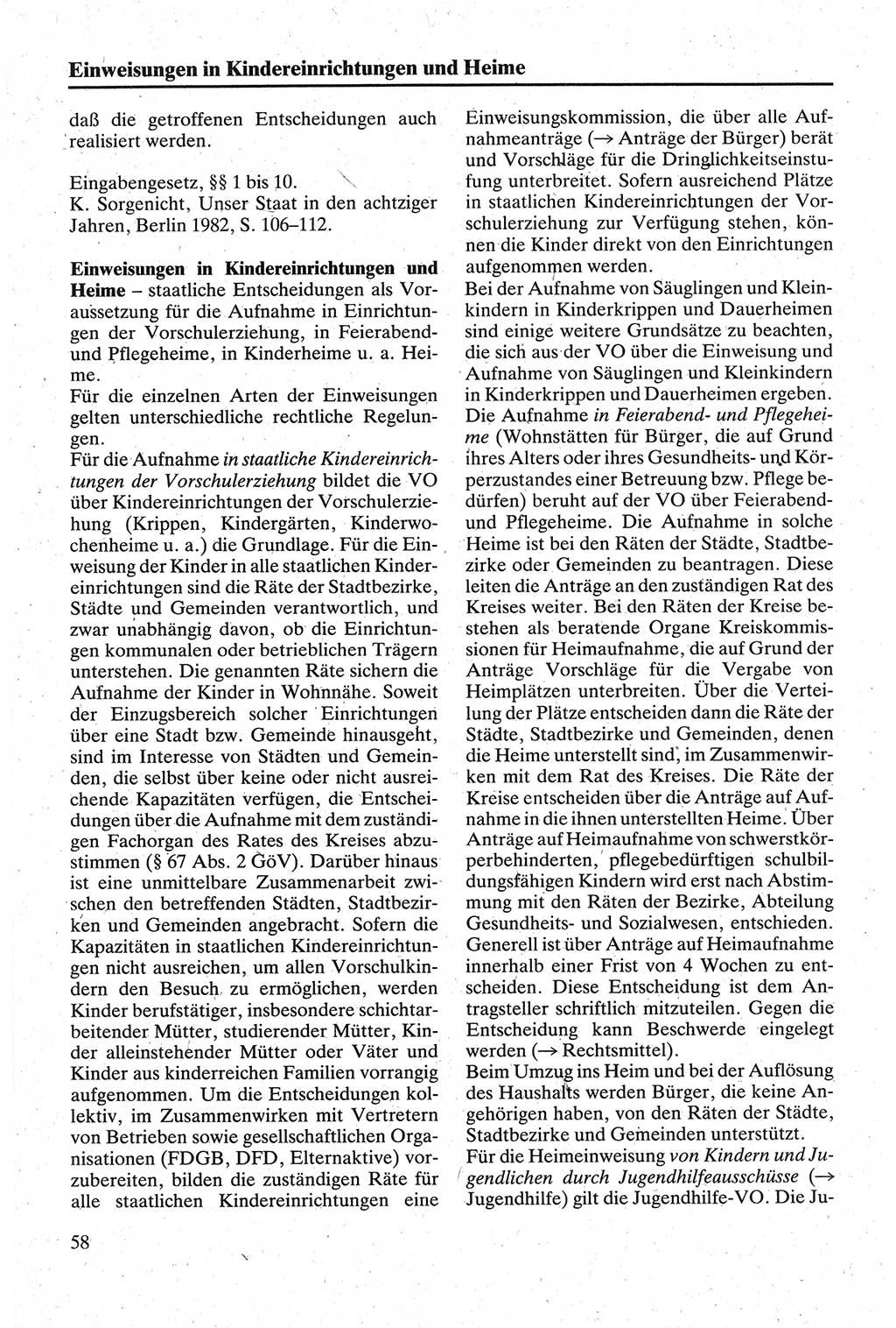 Handbuch für den Abgeordneten [Deutsche Demokratische Republik (DDR)] 1984, Seite 58 (Hb. Abg. DDR 1984, S. 58)
