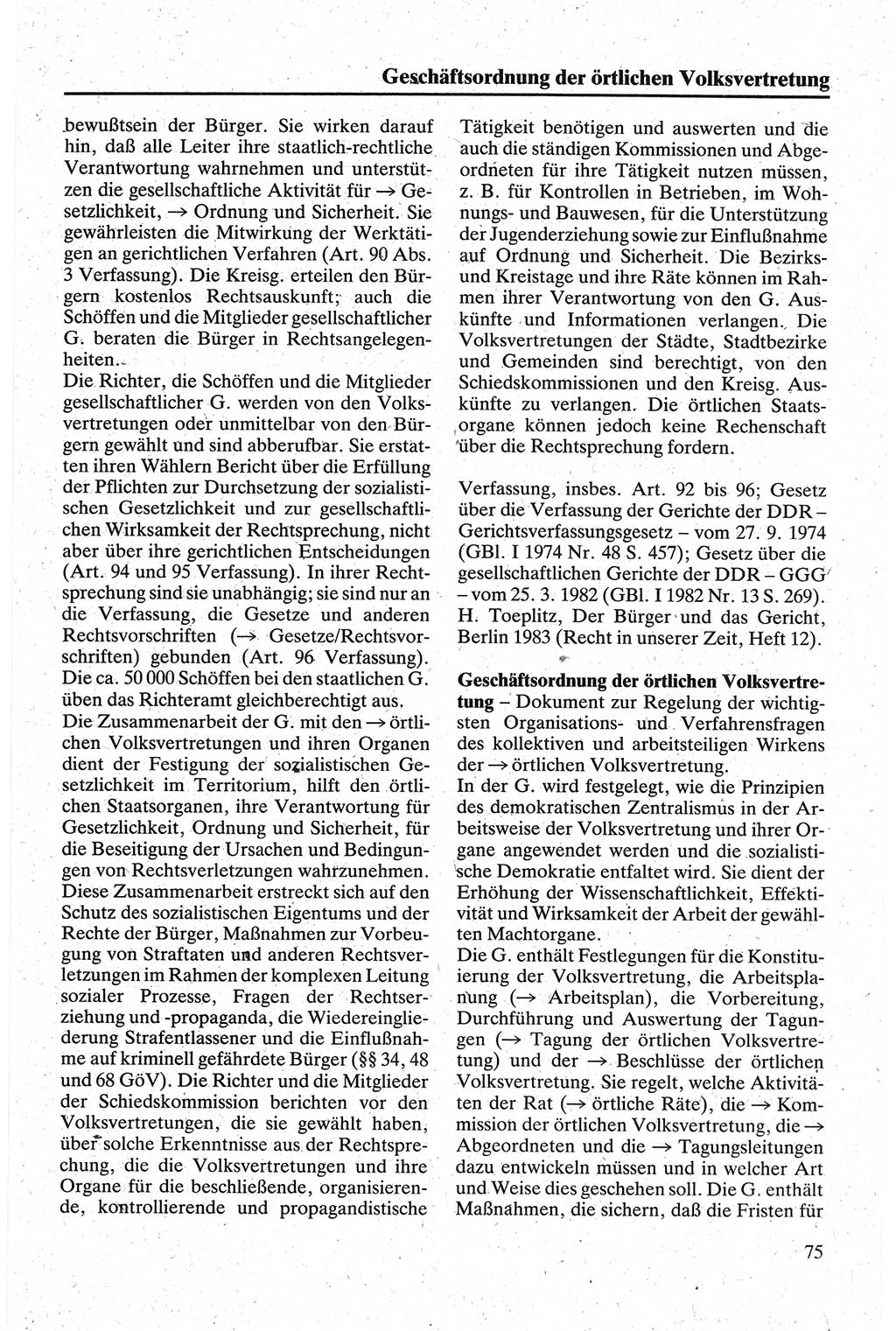 Handbuch für den Abgeordneten [Deutsche Demokratische Republik (DDR)] 1984, Seite 75 (Hb. Abg. DDR 1984, S. 75)