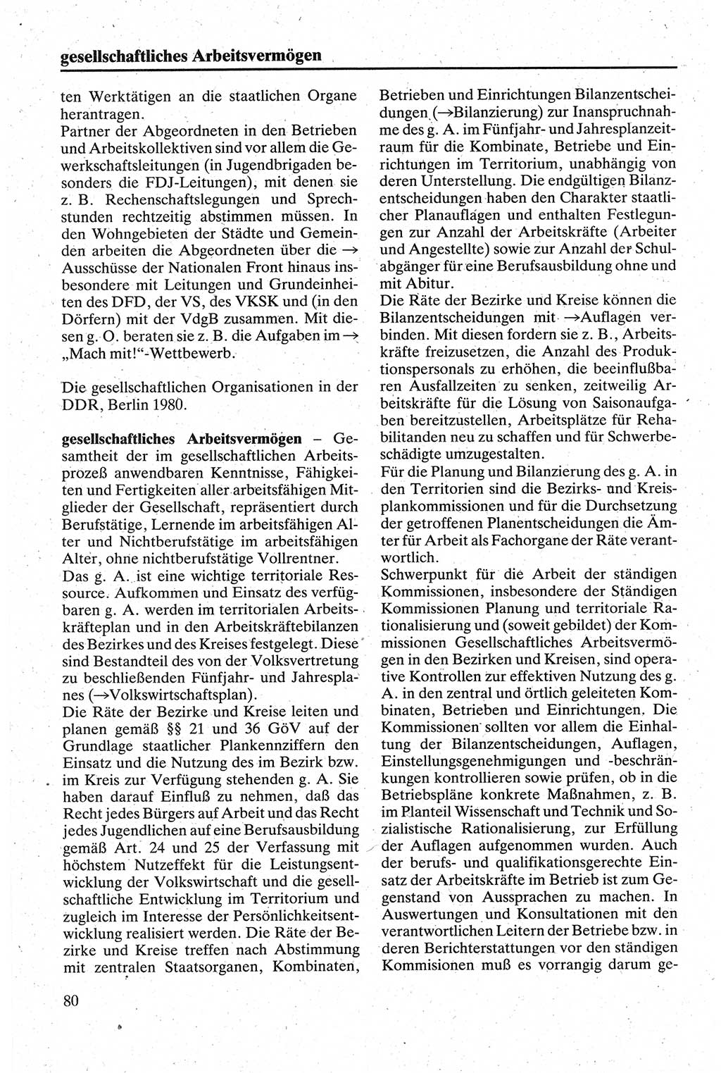 Handbuch für den Abgeordneten [Deutsche Demokratische Republik (DDR)] 1984, Seite 80 (Hb. Abg. DDR 1984, S. 80)