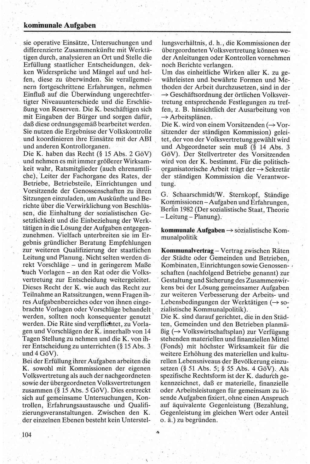 Handbuch für den Abgeordneten [Deutsche Demokratische Republik (DDR)] 1984, Seite 104 (Hb. Abg. DDR 1984, S. 104)
