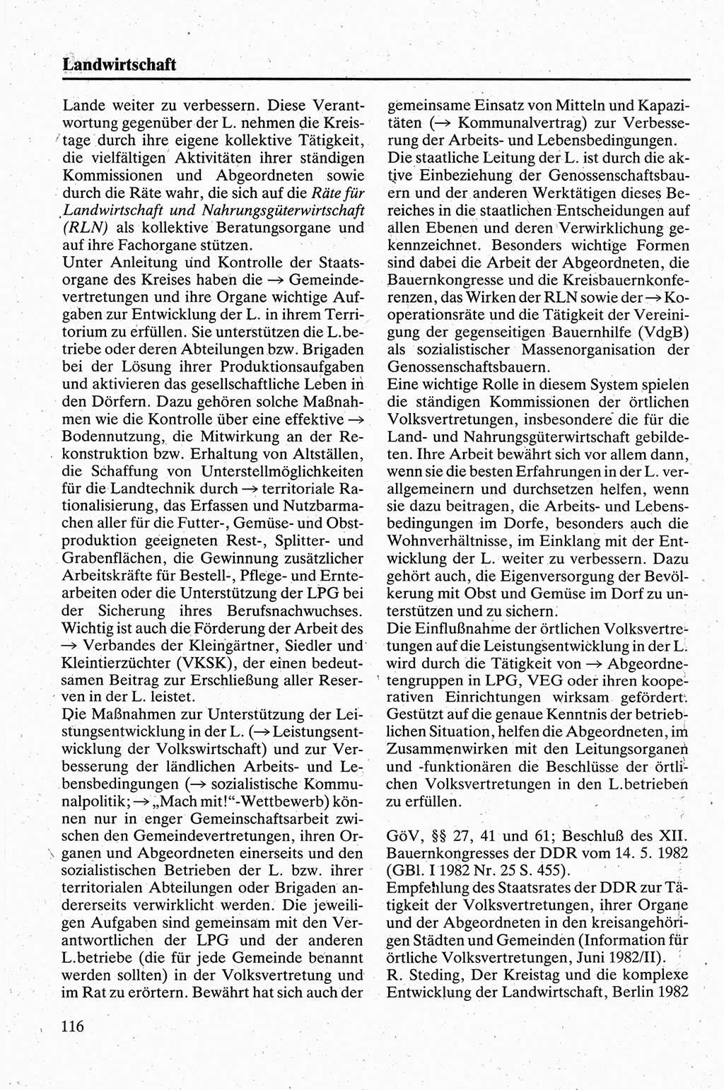 Handbuch für den Abgeordneten [Deutsche Demokratische Republik (DDR)] 1984, Seite 116 (Hb. Abg. DDR 1984, S. 116)