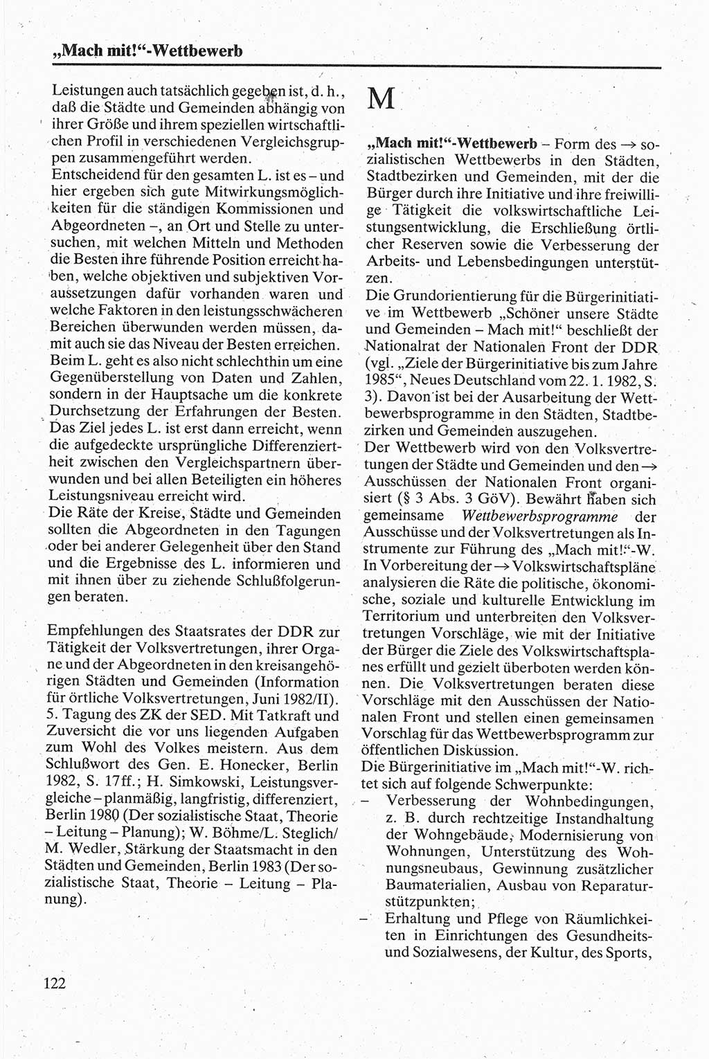 Handbuch für den Abgeordneten [Deutsche Demokratische Republik (DDR)] 1984, Seite 122 (Hb. Abg. DDR 1984, S. 122)