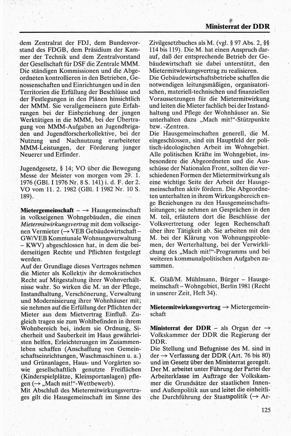 Handbuch für den Abgeordneten [Deutsche Demokratische Republik (DDR)] 1984, Seite 125 (Hb. Abg. DDR 1984, S. 125)