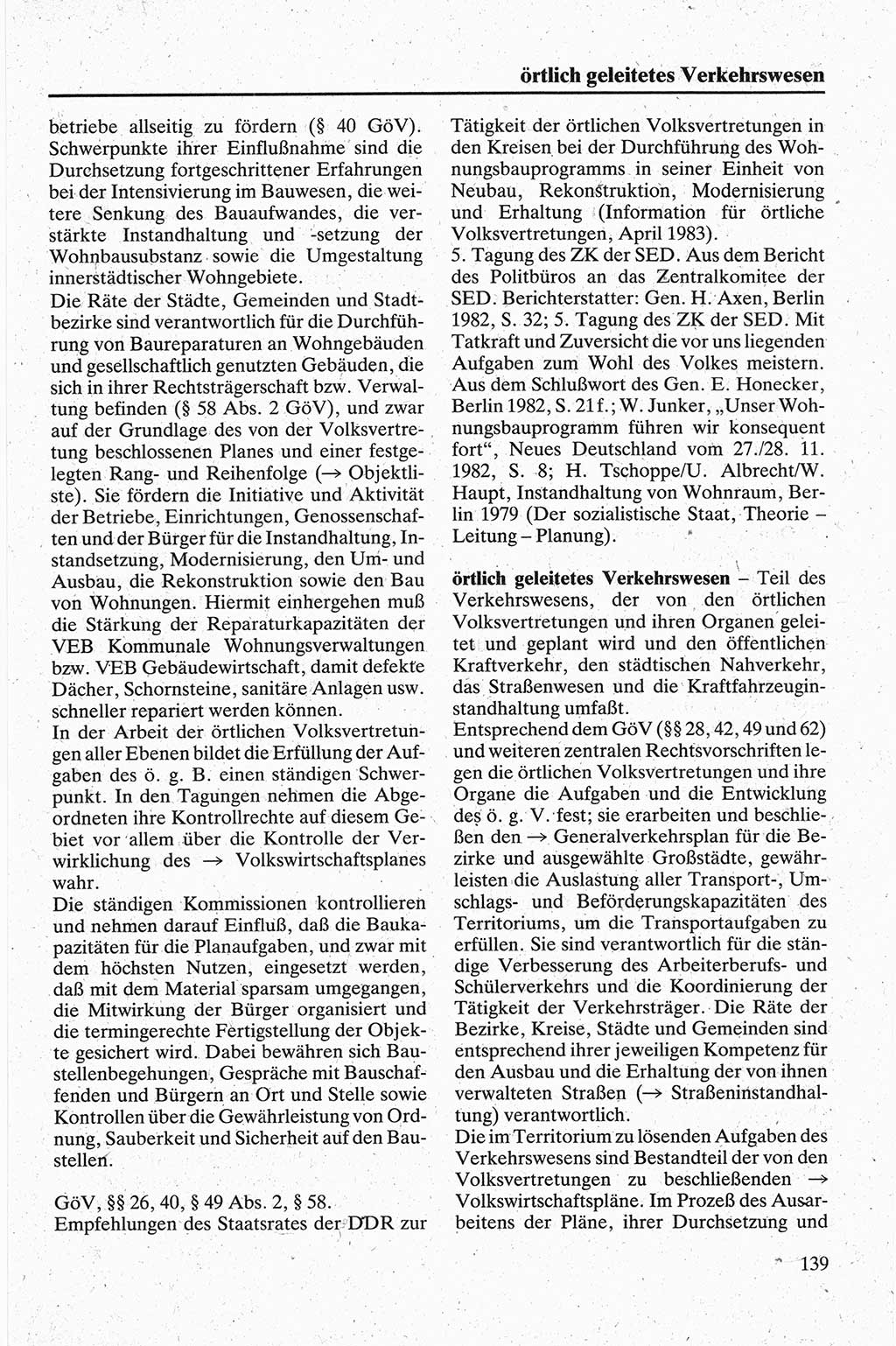 Handbuch für den Abgeordneten [Deutsche Demokratische Republik (DDR)] 1984, Seite 139 (Hb. Abg. DDR 1984, S. 139)