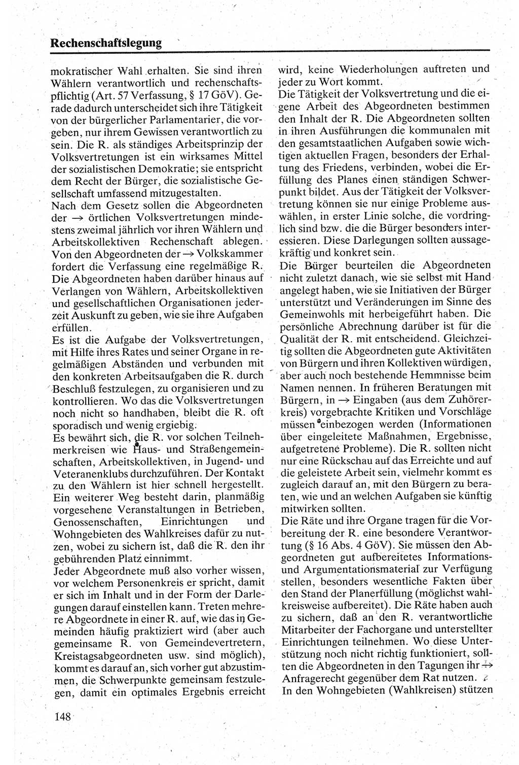 Handbuch für den Abgeordneten [Deutsche Demokratische Republik (DDR)] 1984, Seite 148 (Hb. Abg. DDR 1984, S. 148)