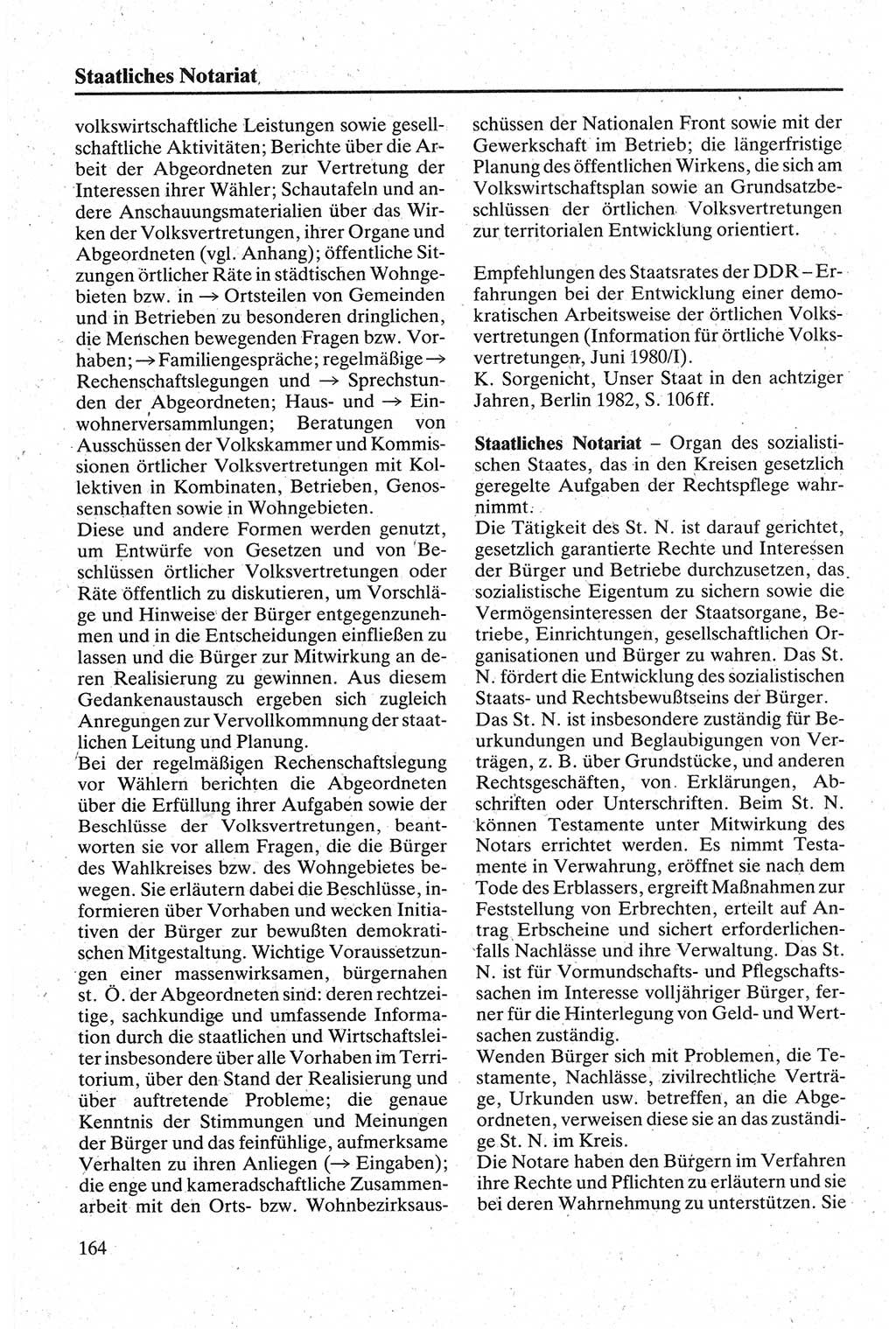 Handbuch für den Abgeordneten [Deutsche Demokratische Republik (DDR)] 1984, Seite 164 (Hb. Abg. DDR 1984, S. 164)