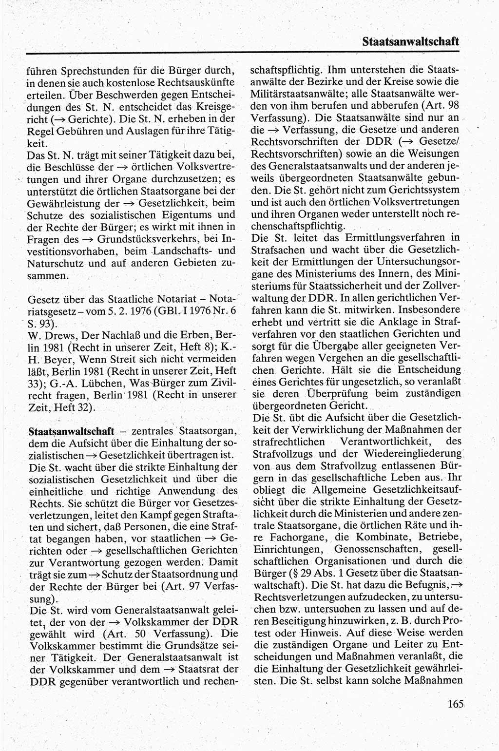Handbuch für den Abgeordneten [Deutsche Demokratische Republik (DDR)] 1984, Seite 165 (Hb. Abg. DDR 1984, S. 165)