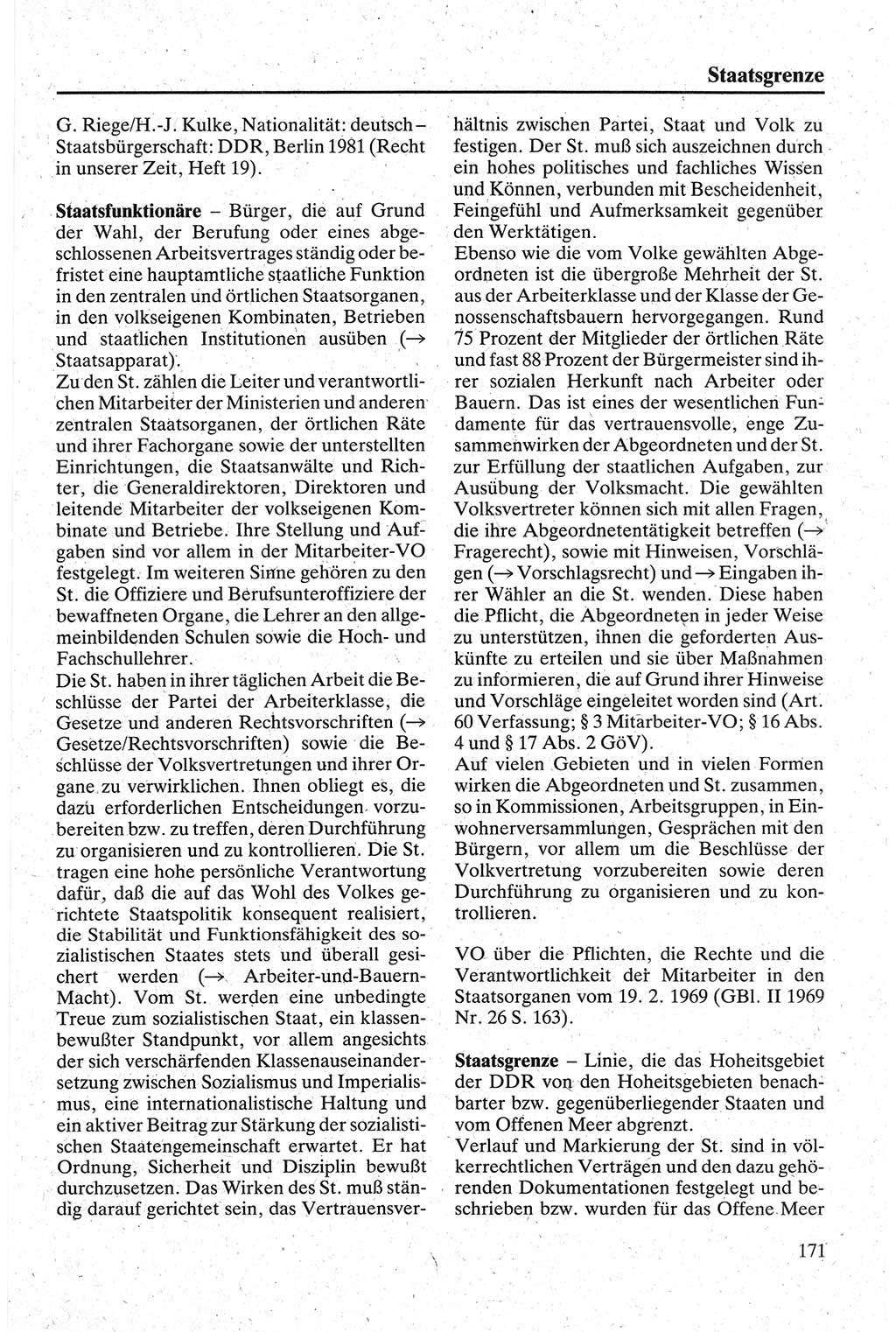 Handbuch für den Abgeordneten [Deutsche Demokratische Republik (DDR)] 1984, Seite 171 (Hb. Abg. DDR 1984, S. 171)