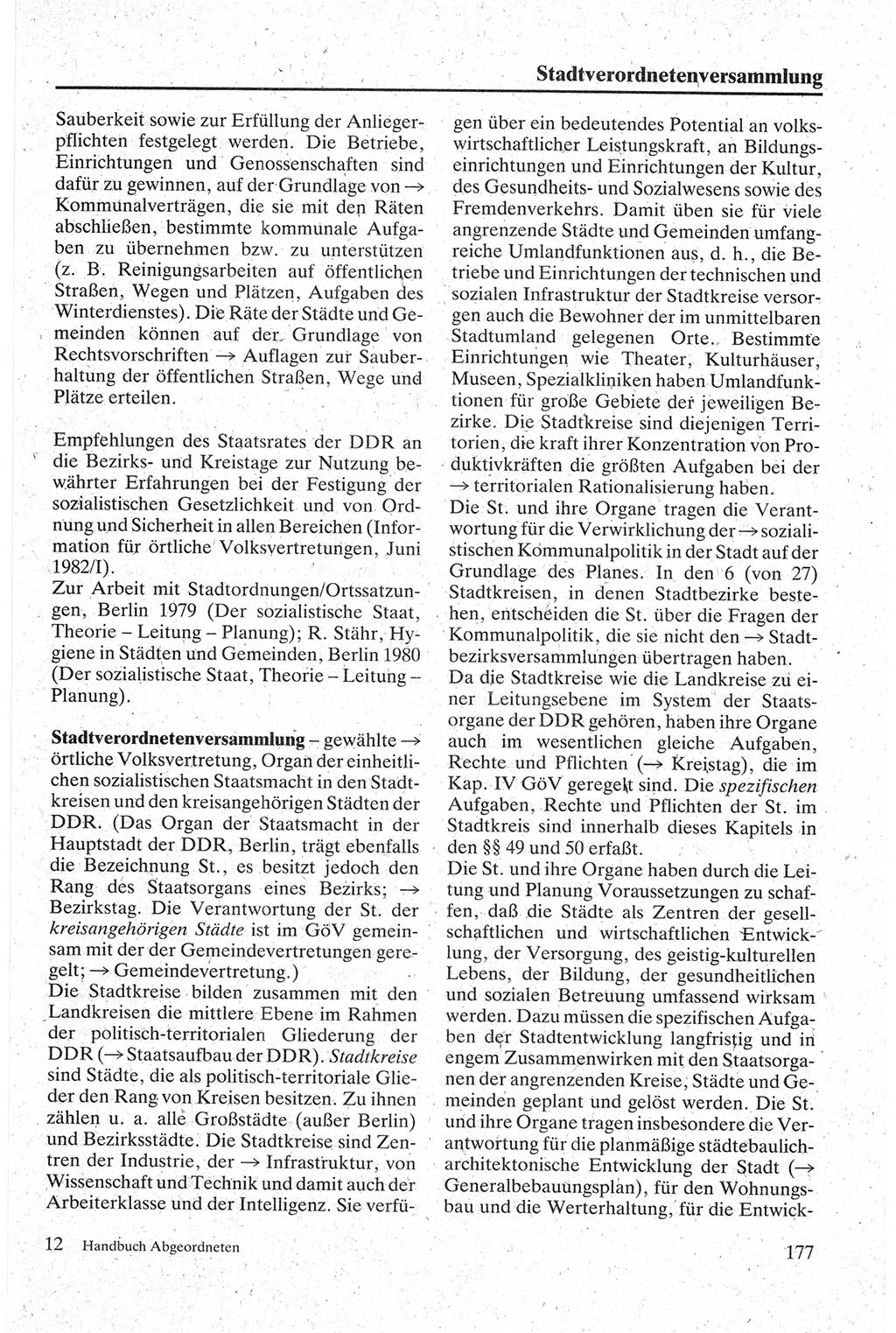 Handbuch für den Abgeordneten [Deutsche Demokratische Republik (DDR)] 1984, Seite 177 (Hb. Abg. DDR 1984, S. 177)