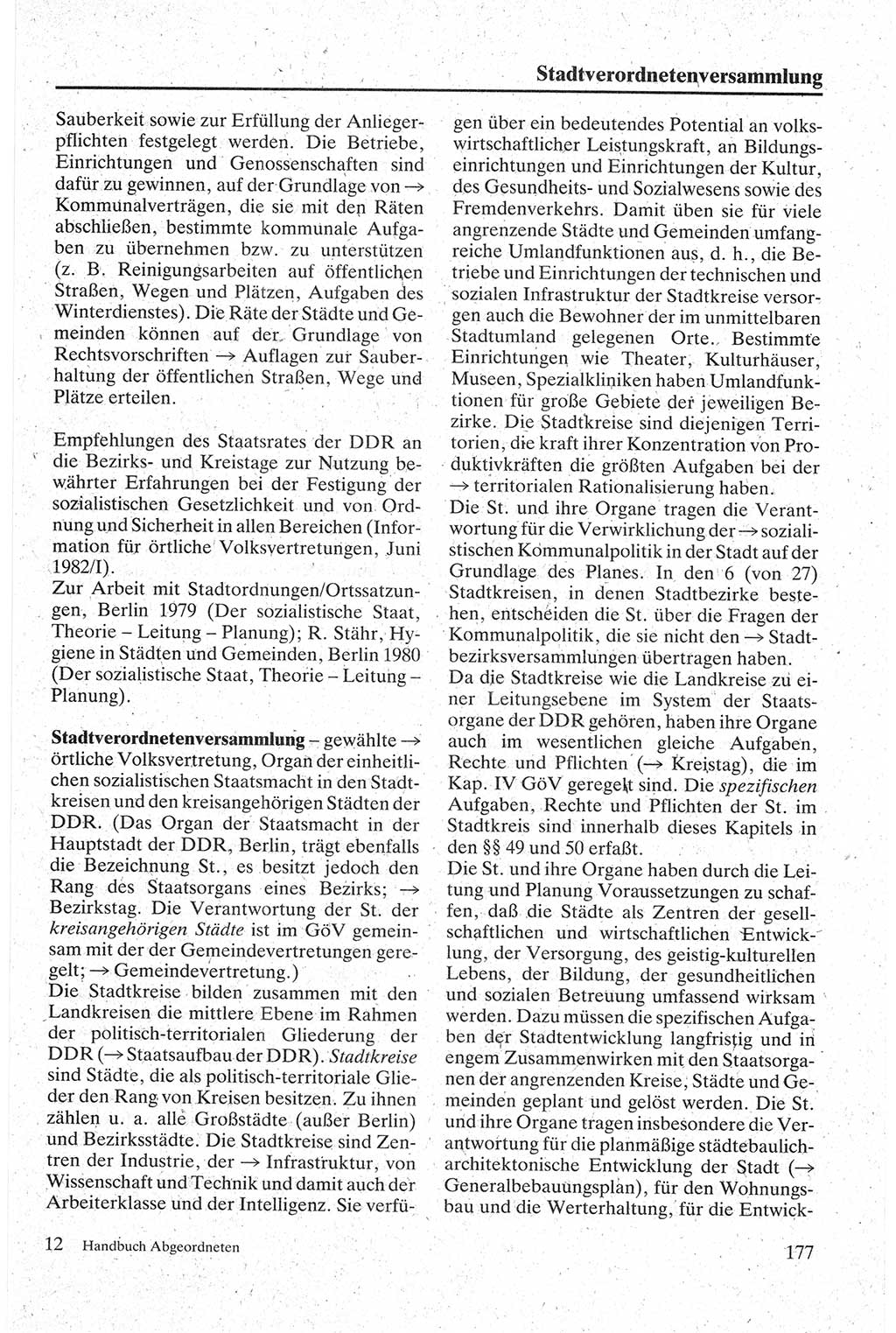 Handbuch für den Abgeordneten [Deutsche Demokratische Republik (DDR)] 1984, Seite 177 (Hb. Abg. DDR 1984, S. 177)