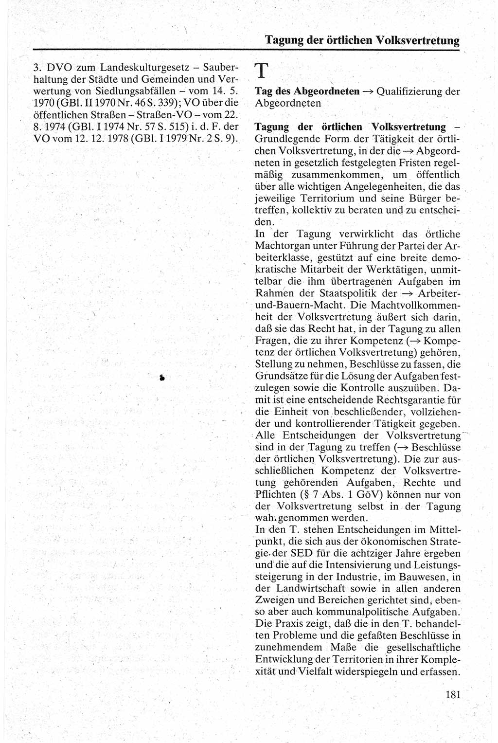 Handbuch für den Abgeordneten [Deutsche Demokratische Republik (DDR)] 1984, Seite 181 (Hb. Abg. DDR 1984, S. 181)