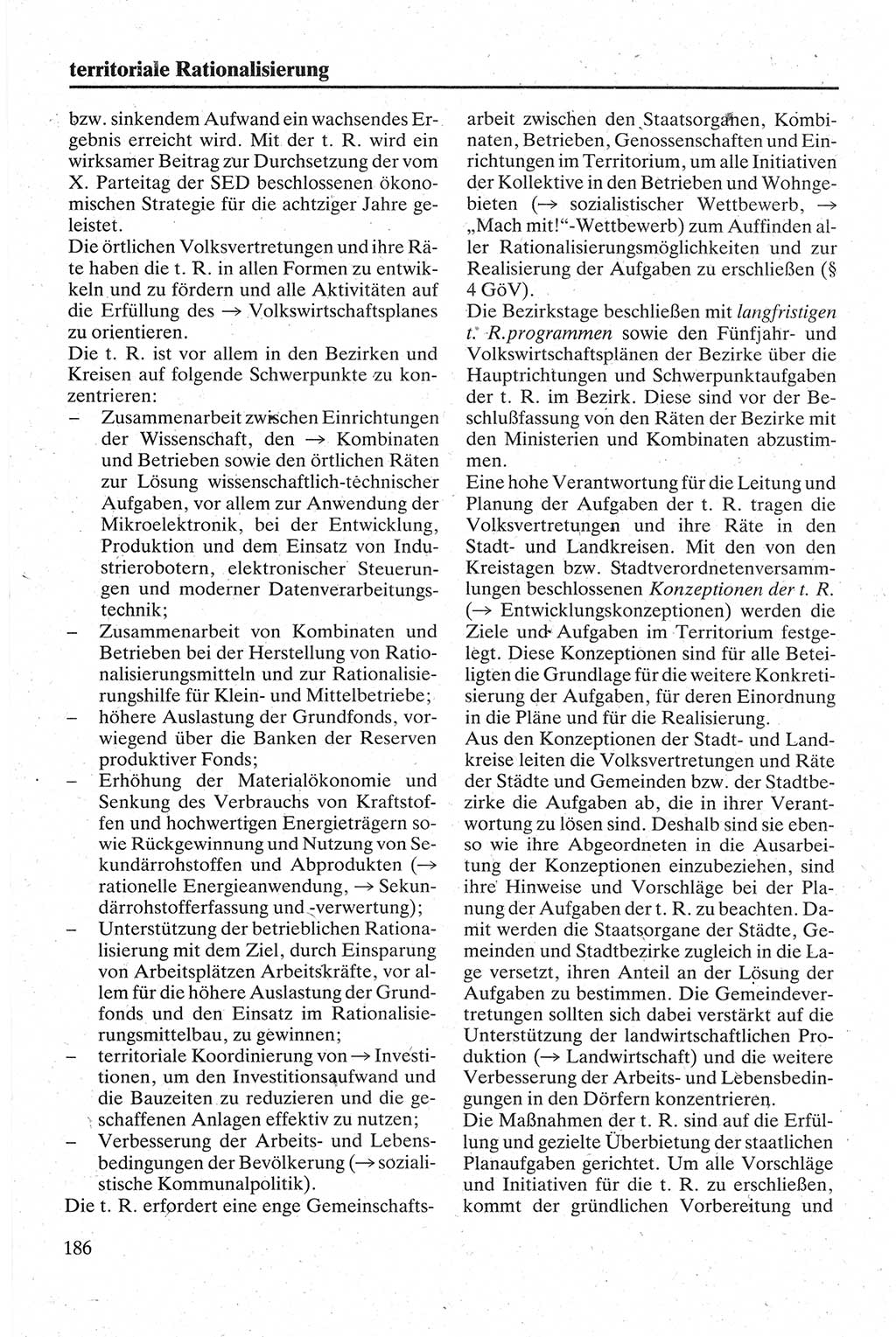 Handbuch für den Abgeordneten [Deutsche Demokratische Republik (DDR)] 1984, Seite 186 (Hb. Abg. DDR 1984, S. 186)