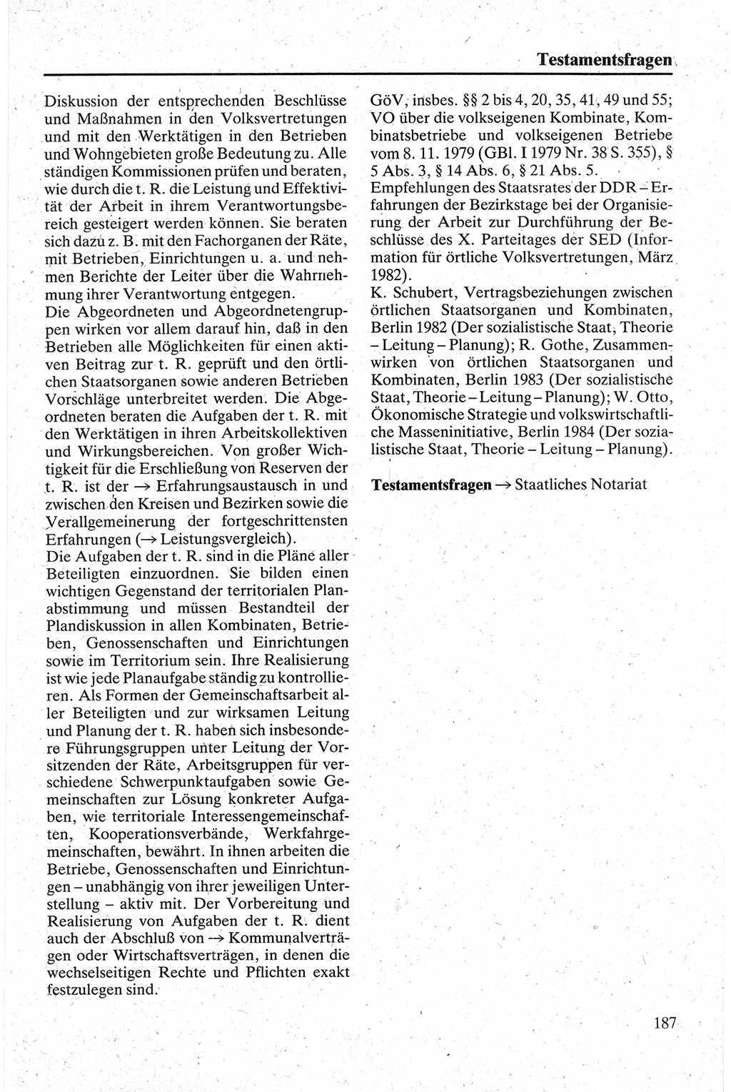 Handbuch für den Abgeordneten [Deutsche Demokratische Republik (DDR)] 1984, Seite 187 (Hb. Abg. DDR 1984, S. 187)
