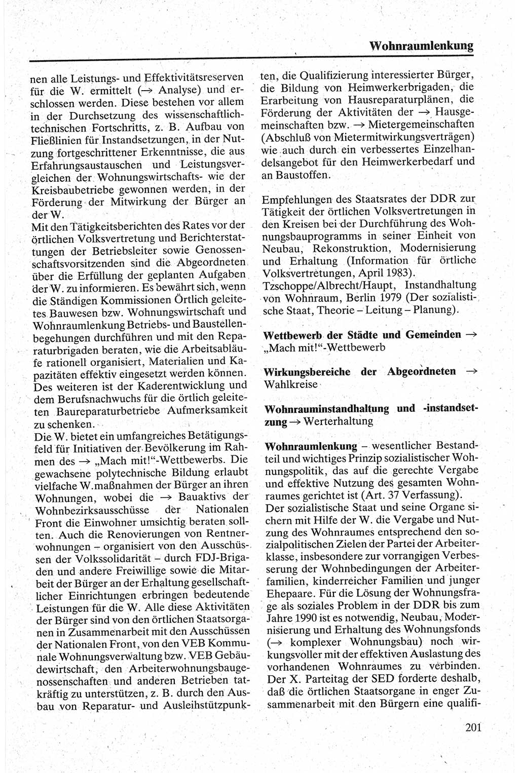 Handbuch für den Abgeordneten [Deutsche Demokratische Republik (DDR)] 1984, Seite 201 (Hb. Abg. DDR 1984, S. 201)