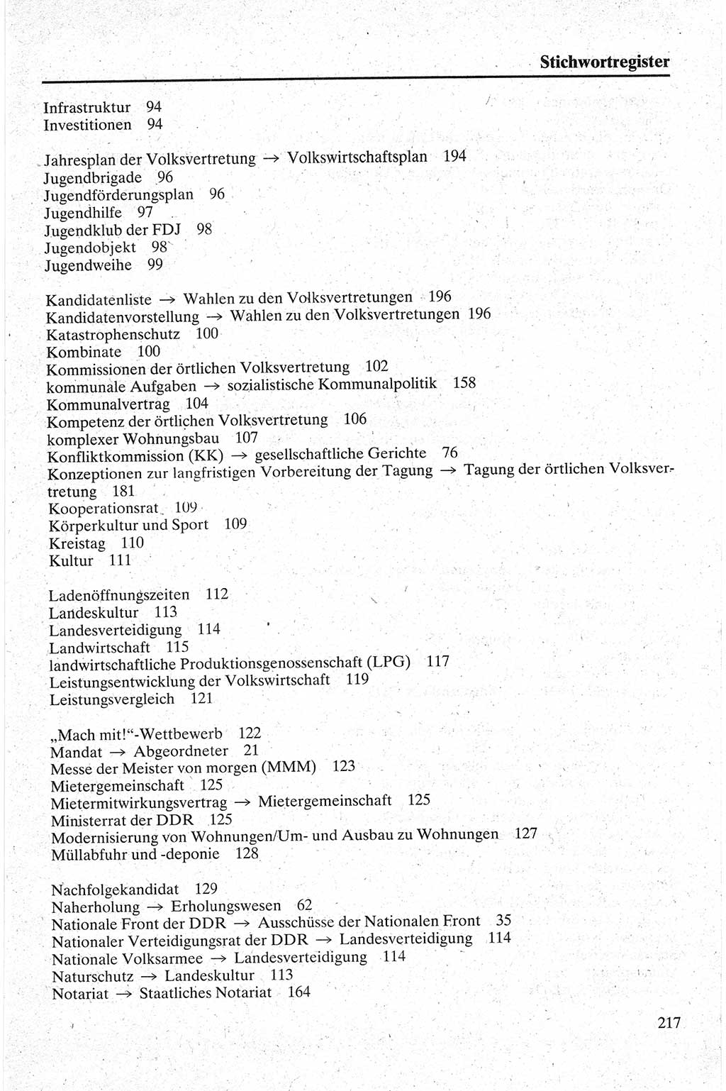 Handbuch für den Abgeordneten [Deutsche Demokratische Republik (DDR)] 1984, Seite 217 (Hb. Abg. DDR 1984, S. 217)