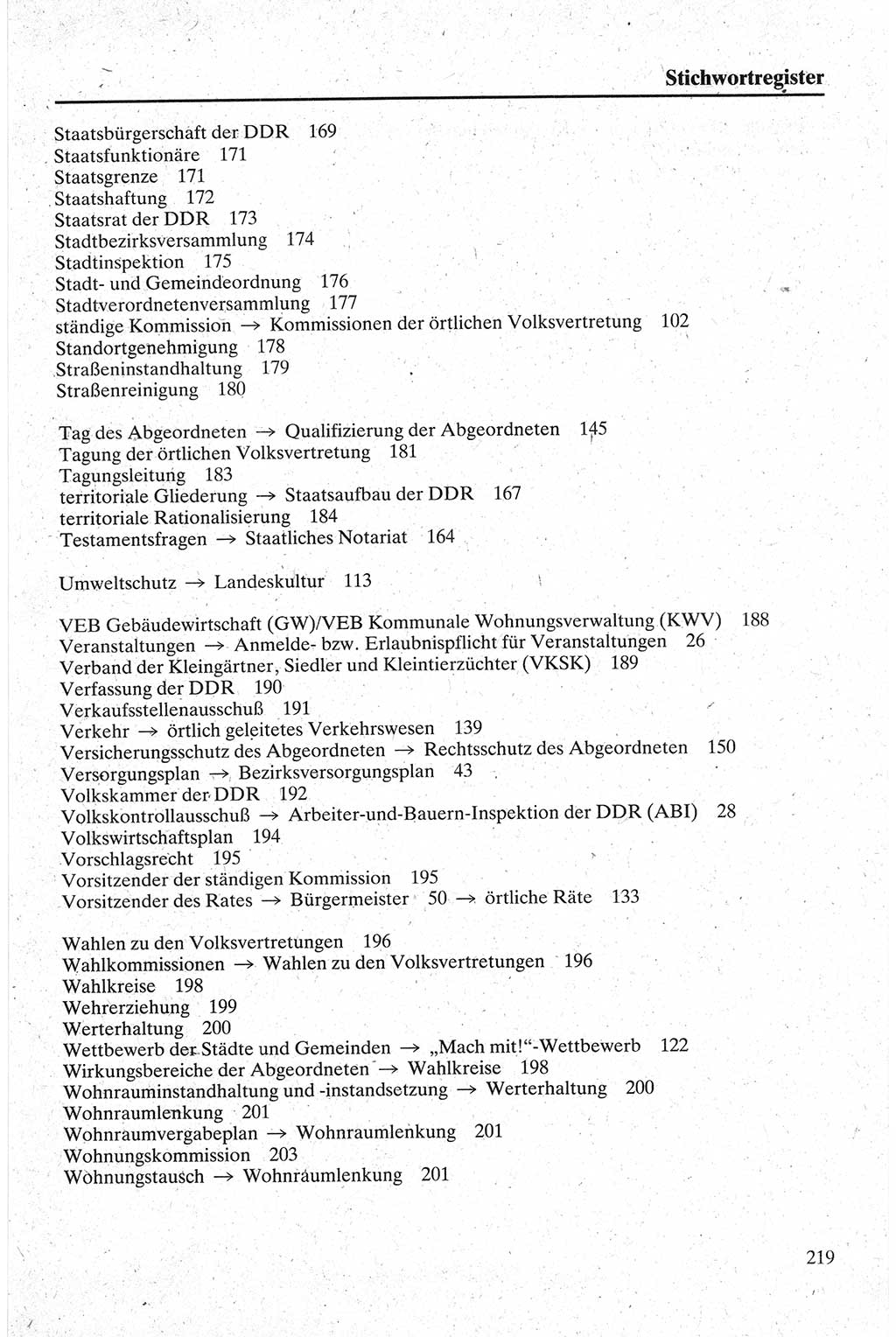 Handbuch für den Abgeordneten [Deutsche Demokratische Republik (DDR)] 1984, Seite 219 (Hb. Abg. DDR 1984, S. 219)