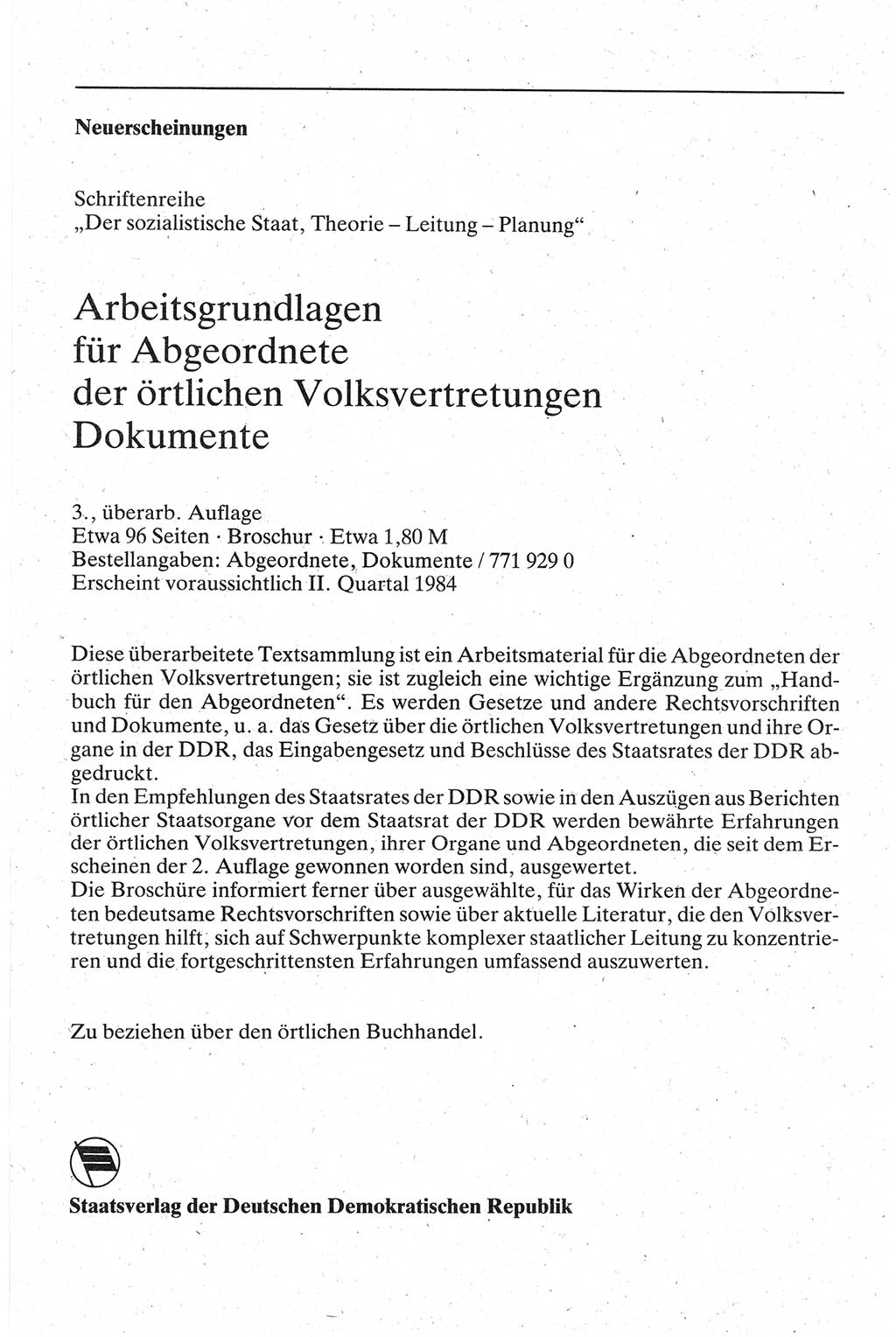 Handbuch für den Abgeordneten [Deutsche Demokratische Republik (DDR)] 1984, Seite 222 (Hb. Abg. DDR 1984, S. 222)