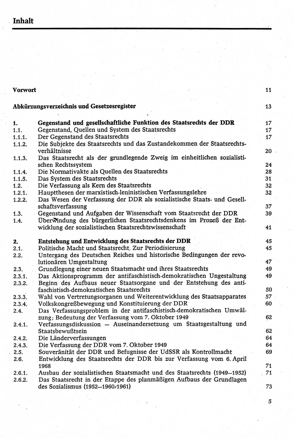 Staatsrecht der DDR [Deutsche Demokratische Republik (DDR)], Lehrbuch 1984, Seite 5 (St.-R. DDR Lb. 1984, S. 5)