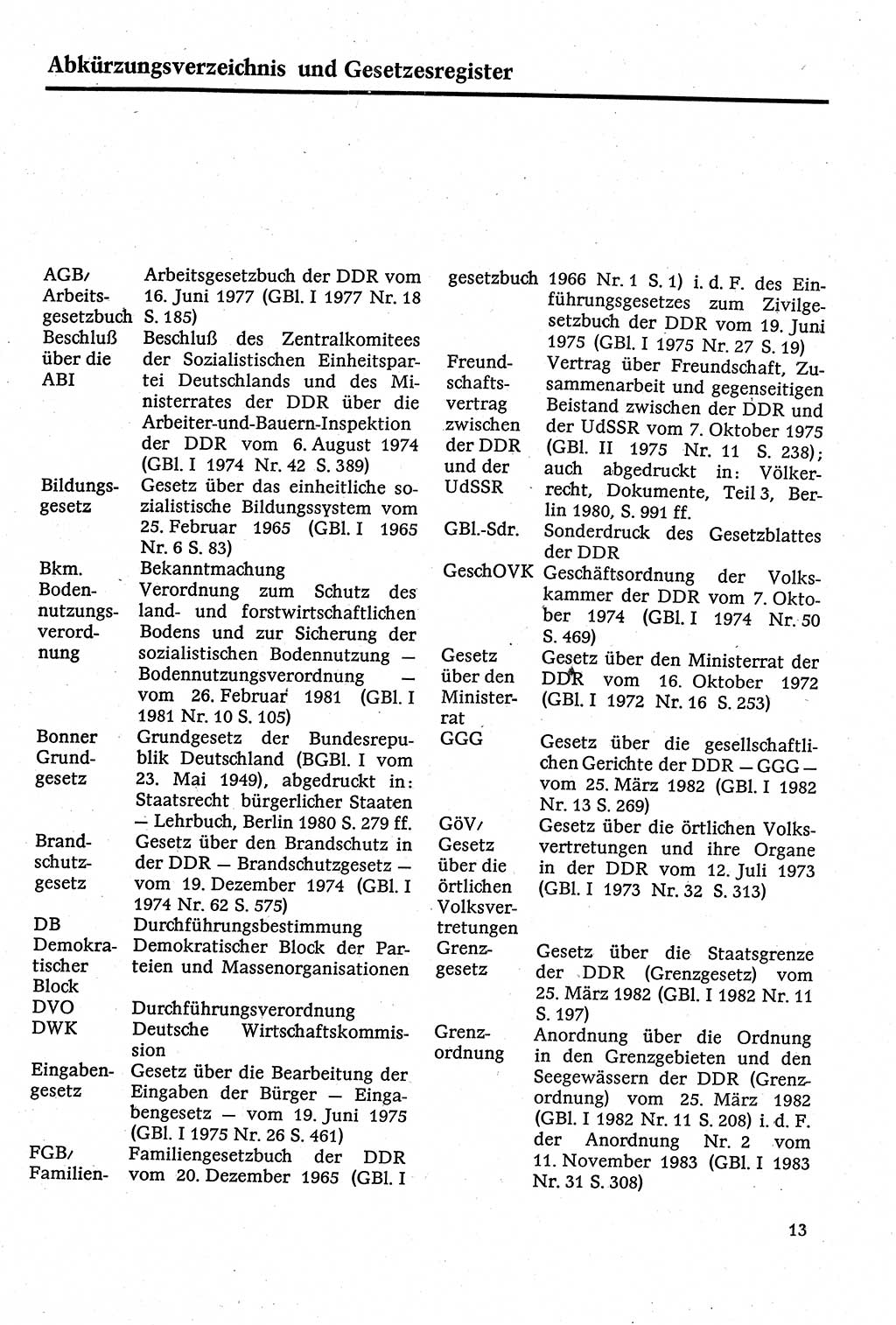 Staatsrecht der DDR [Deutsche Demokratische Republik (DDR)], Lehrbuch 1984, Seite 13 (St.-R. DDR Lb. 1984, S. 13)