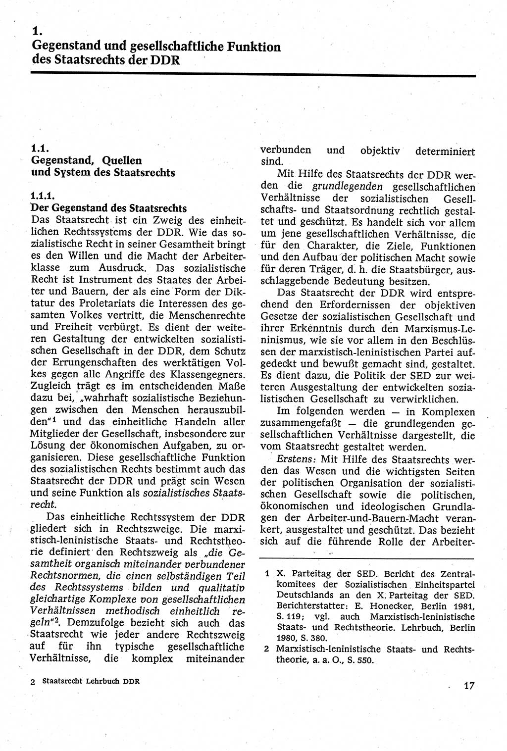 Staatsrecht der DDR [Deutsche Demokratische Republik (DDR)], Lehrbuch 1984, Seite 17 (St.-R. DDR Lb. 1984, S. 17)