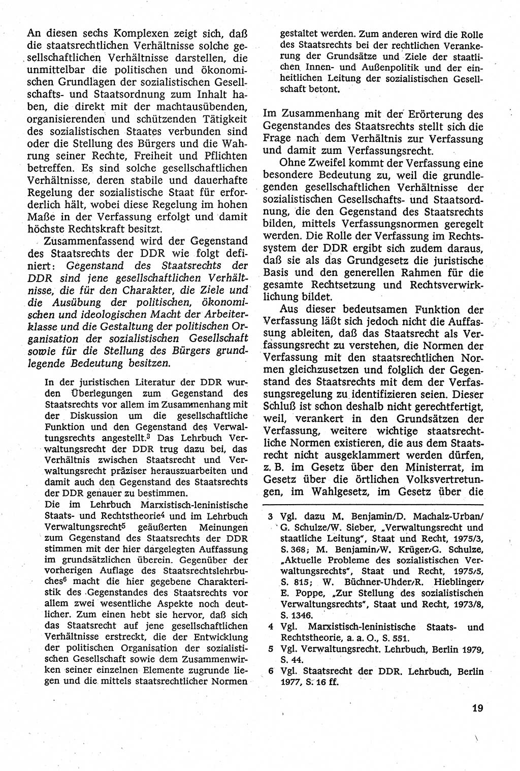 Staatsrecht der DDR [Deutsche Demokratische Republik (DDR)], Lehrbuch 1984, Seite 19 (St.-R. DDR Lb. 1984, S. 19)