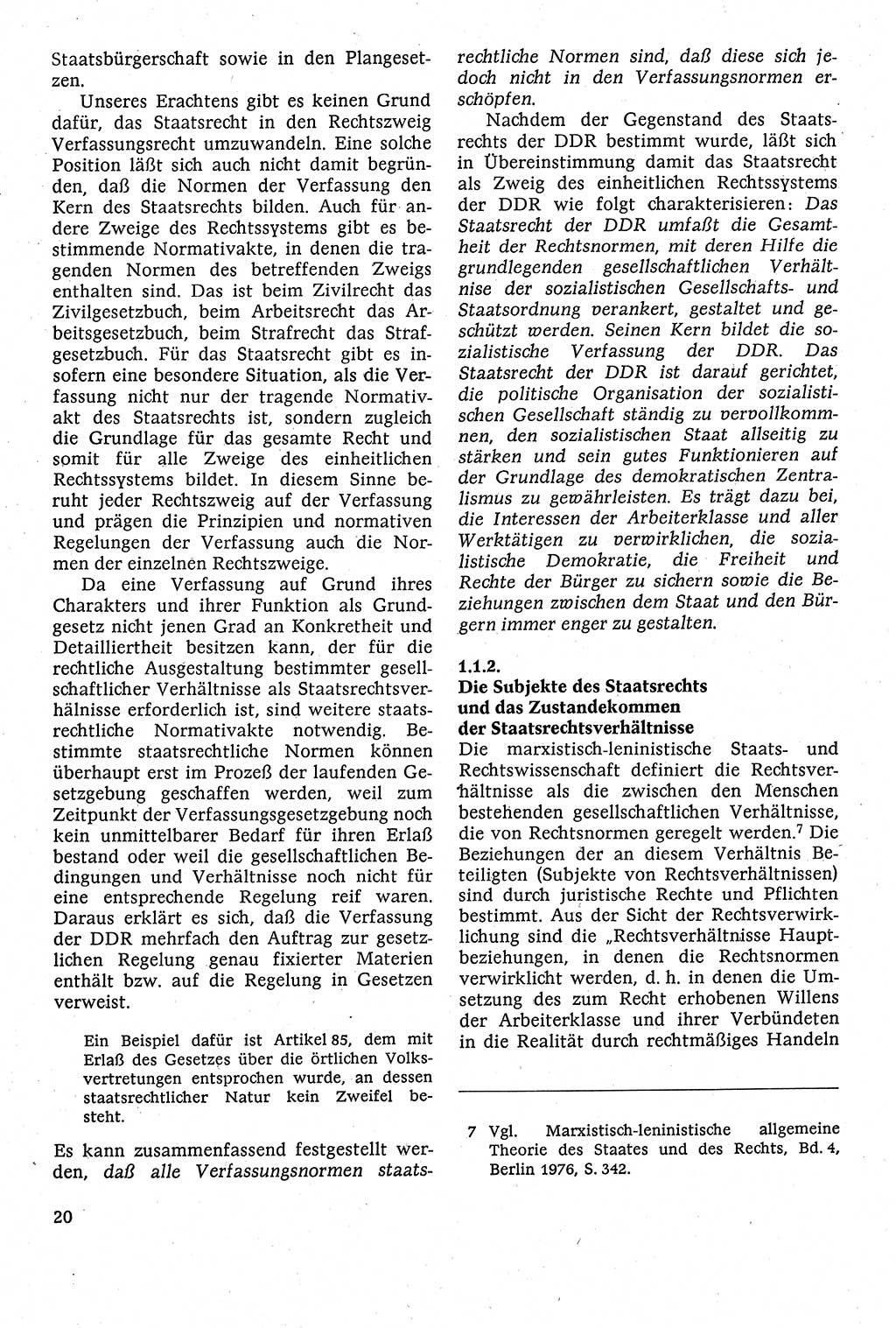 Staatsrecht der DDR [Deutsche Demokratische Republik (DDR)], Lehrbuch 1984, Seite 20 (St.-R. DDR Lb. 1984, S. 20)