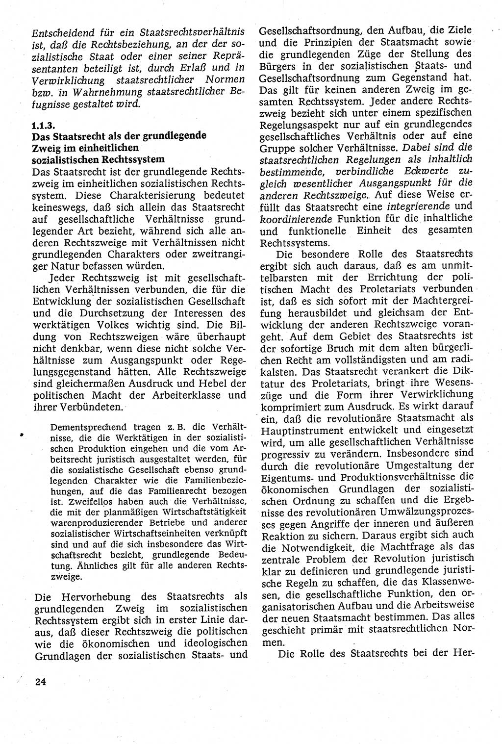 Staatsrecht der DDR [Deutsche Demokratische Republik (DDR)], Lehrbuch 1984, Seite 24 (St.-R. DDR Lb. 1984, S. 24)