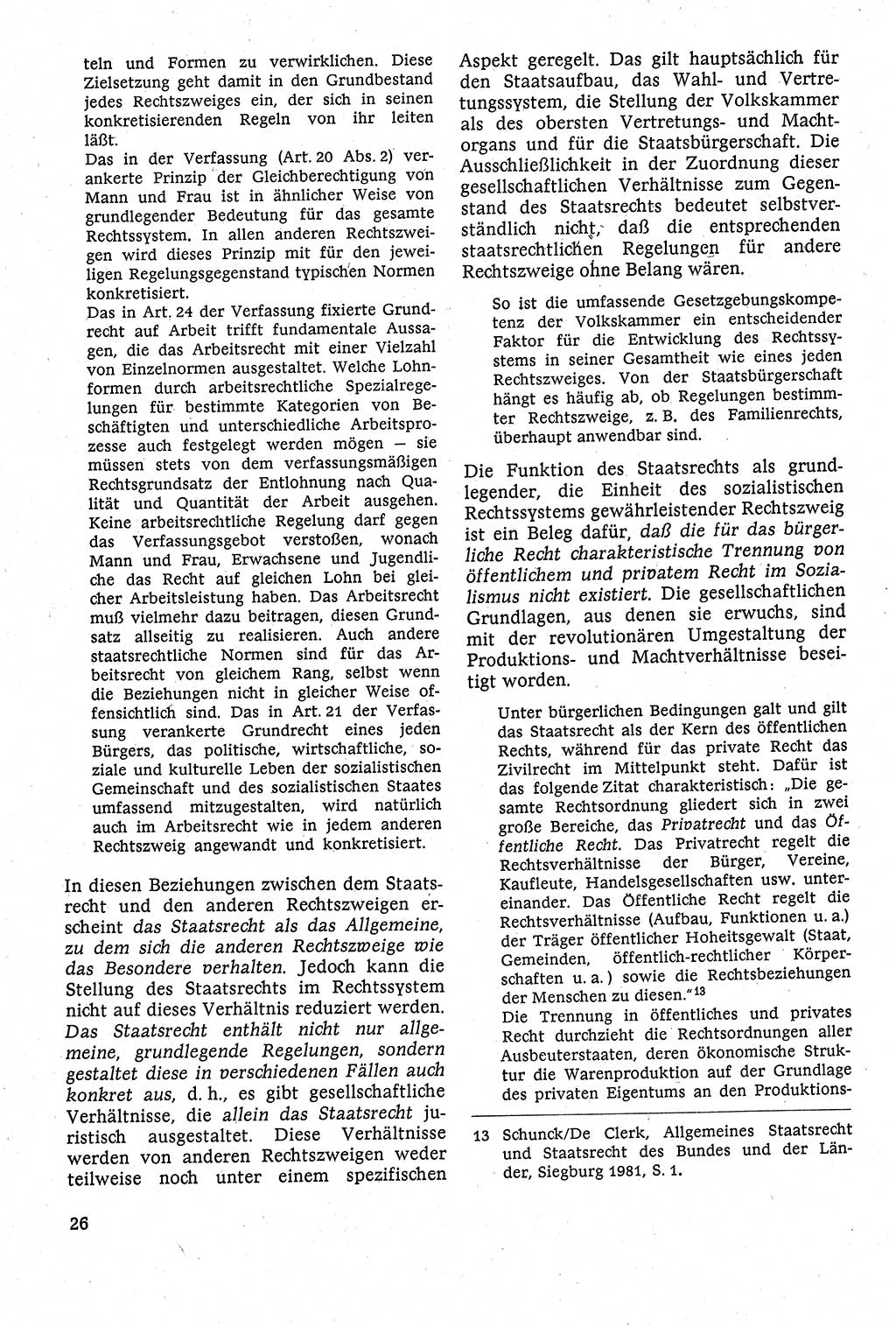 Staatsrecht der DDR [Deutsche Demokratische Republik (DDR)], Lehrbuch 1984, Seite 26 (St.-R. DDR Lb. 1984, S. 26)