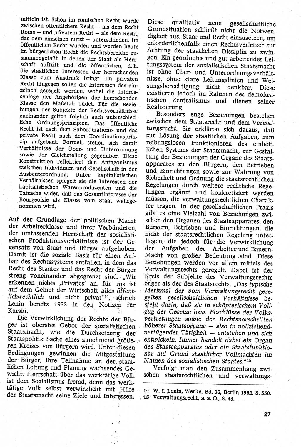 Staatsrecht der DDR [Deutsche Demokratische Republik (DDR)], Lehrbuch 1984, Seite 27 (St.-R. DDR Lb. 1984, S. 27)