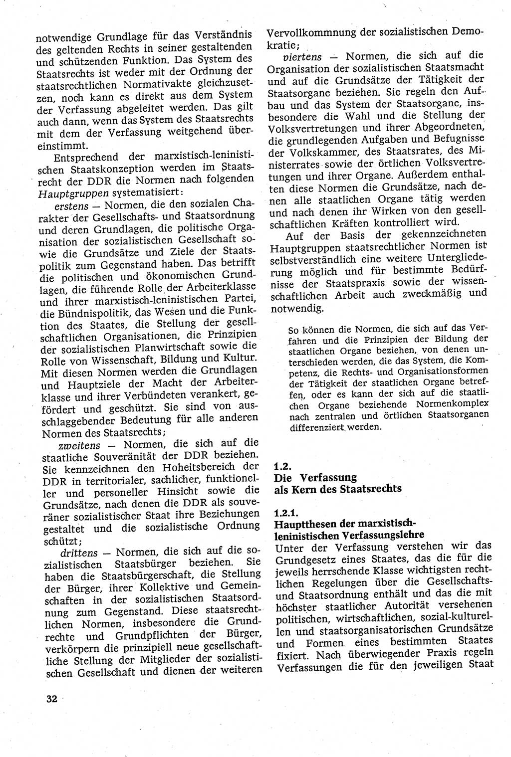Staatsrecht der DDR [Deutsche Demokratische Republik (DDR)], Lehrbuch 1984, Seite 32 (St.-R. DDR Lb. 1984, S. 32)