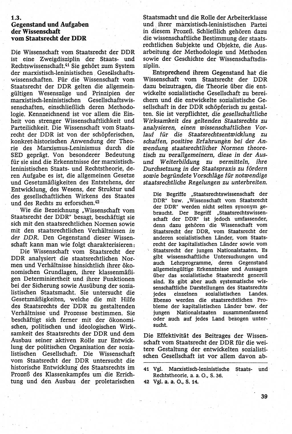 Staatsrecht der DDR [Deutsche Demokratische Republik (DDR)], Lehrbuch 1984, Seite 39 (St.-R. DDR Lb. 1984, S. 39)